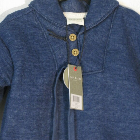 * Ted Baker Toddler Boys Seyt 6-9 M NWT $90 Top & Pants Blue Fleece Lined - Picture 2 of 3